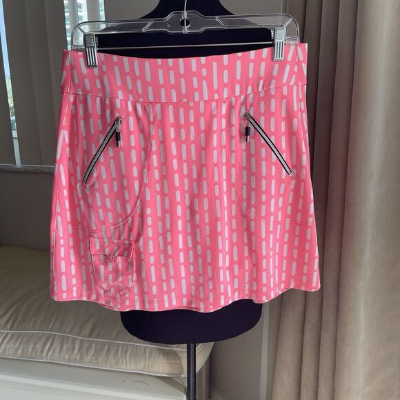 Jamie Sadock Pants - Jamie Sadock Upf 50 Mid Rise Zip Pocket Skort Pink 10 New $110